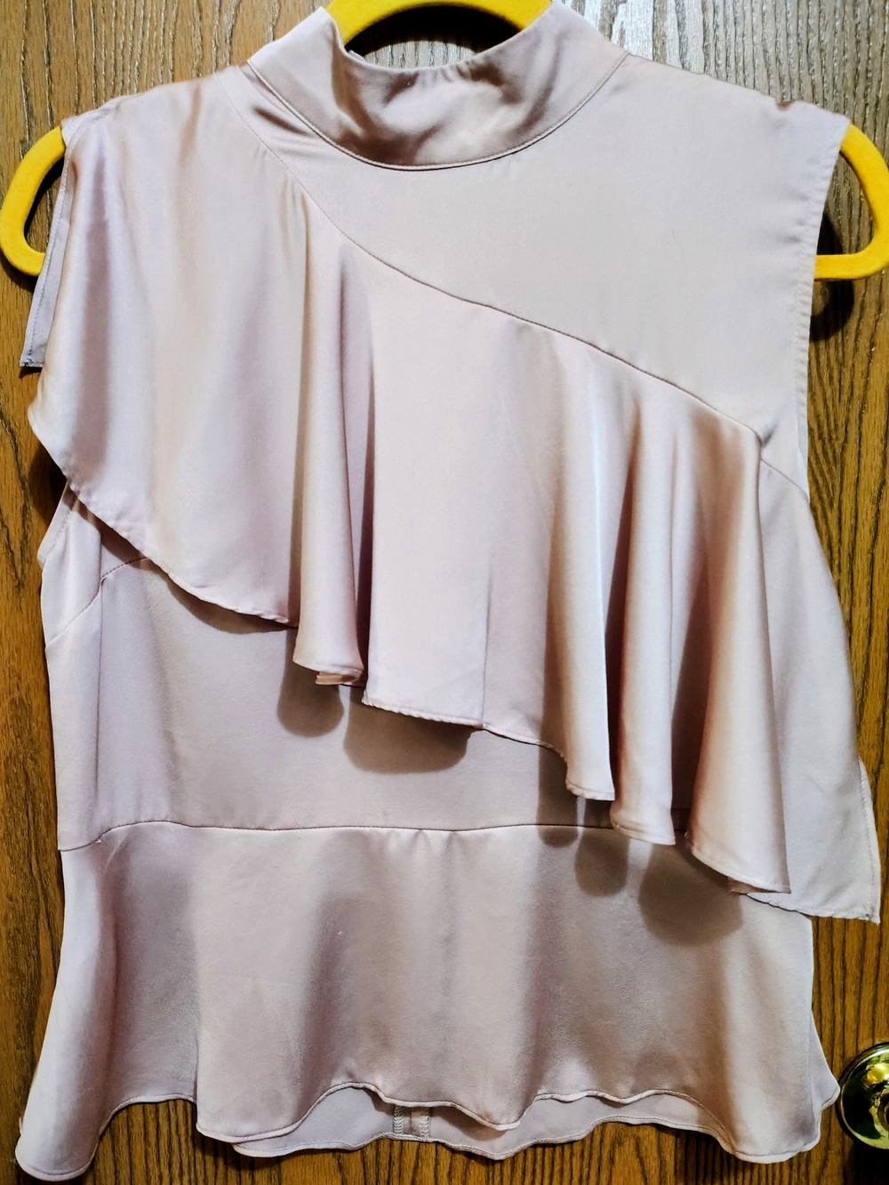 Zara Ruffle Mock-Neck in Blush